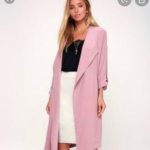 Lulus mauve trench coat